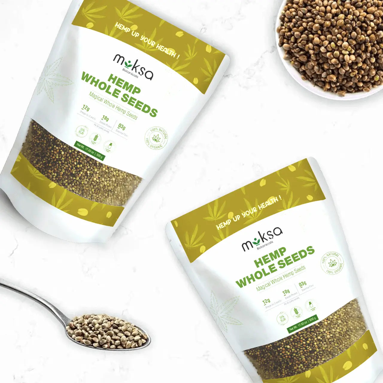 Hemp Seeds 2x500gm Combo