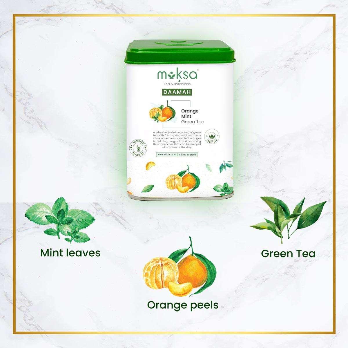 Orange Mint Green Tea - MoksaExpectMiracles