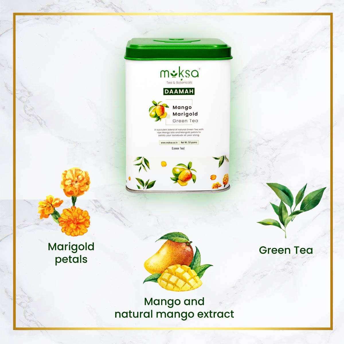 Mango Marigold Green Tea - MoksaExpectMiracles